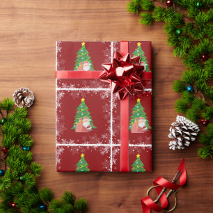 Christmas tree   Santa   customizable Wrapping Paper