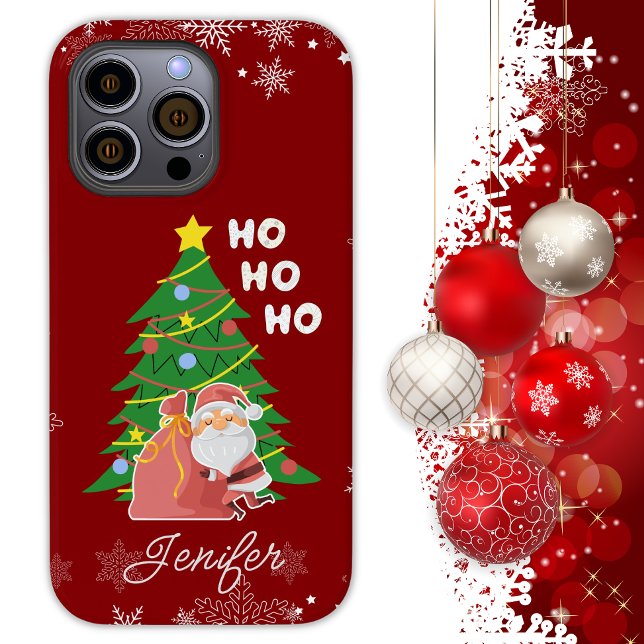 Christmas tree | Santa | gift customizable Case-Mate iPhone Case (Creator Uploaded)