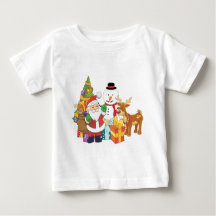Christmas Tree Santa Reindeer Snowman