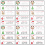 Christmas Tree Santa Snowman Family Address Label<br><div class="desc">These are customizable Christmas Address label Stickers for each individual guest with their shipping address with Christmas tree,  Santa Claus,  Snowman,  Christmas Ornament graphics. You can edit the name size font by clicking the customizer further button.</div>