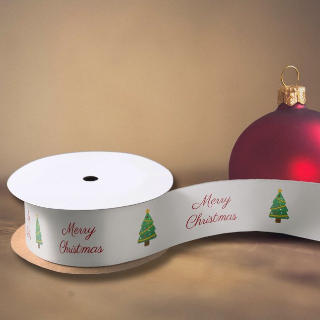 Christmas Tree Satin Ribbon (Christmas Tree Satin Ribbon)
