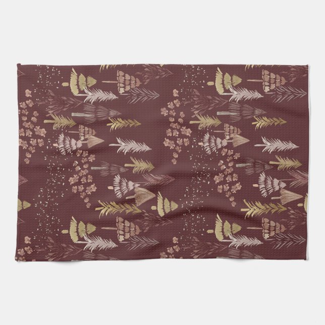 Christmas Tree Scatter Tea Towel (Horizontal)