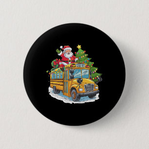 Christmas Tree School Bus Driver Costume Adults An 2 Inch Round Button