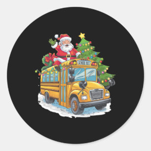 Christmas Tree School Bus Driver Costume Adults An Classic Round Sticker
