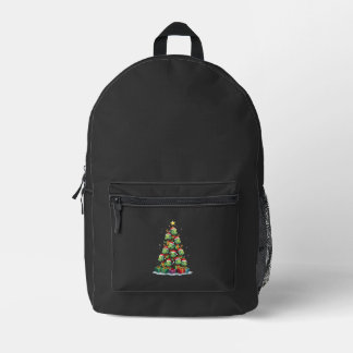 Christmas Tree Sea Turtle Turtles Tortoise T-Shirt Printed Backpack