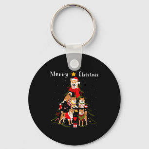 Christmas Tree Shiba Inu Lover Xmas Dog Owner New Keychain