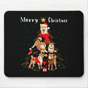Christmas Tree Shiba Inu Lover Xmas Dog Owner New Mouse Pad