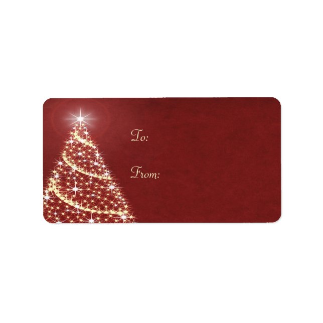 Christmas Tree Shimmer Label (Front)