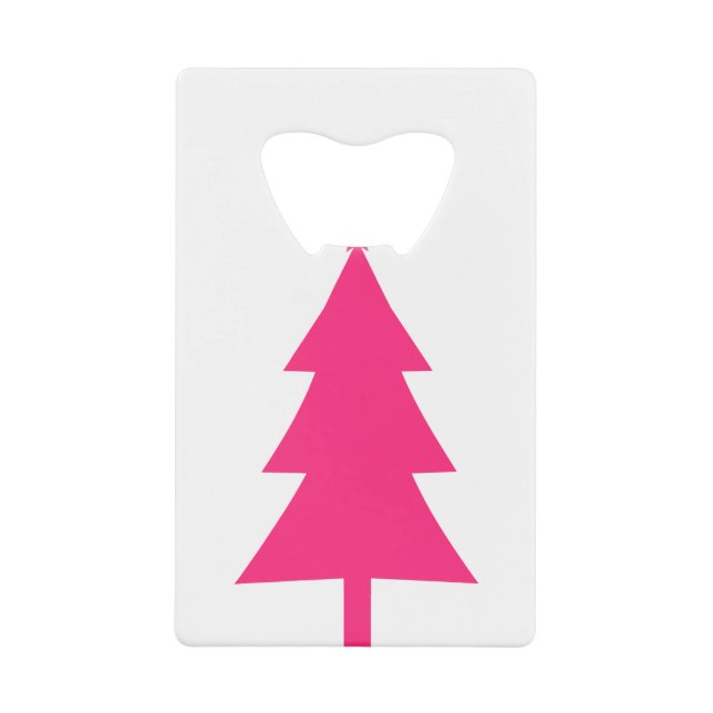 Christmas tree Silhouette Credit Card Bottle Opener (Front)
