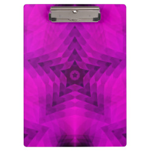 Christmas Tree Silhouette & Purple Star Gradient Clipboard