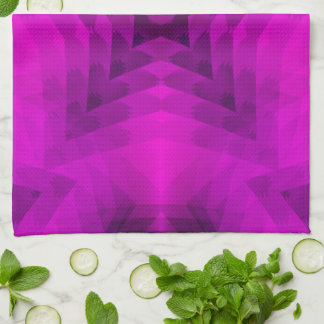 Christmas Tree Silhouette & Purple Star Gradient Kitchen Towel