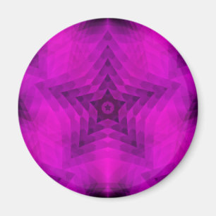 Christmas Tree Silhouette & Purple Star Gradient Magnet