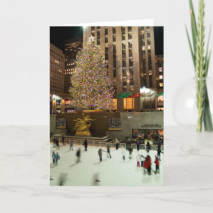 Christmas Tree Skaters Holiday Card
