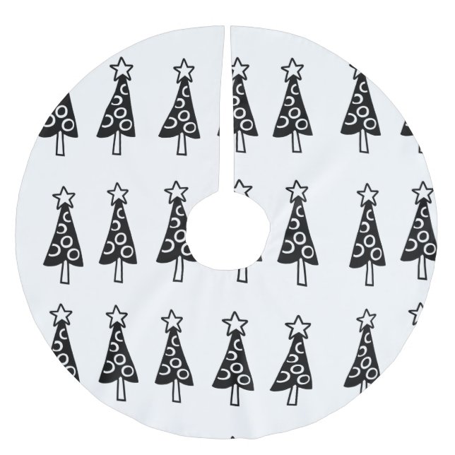 Christmas Tree Skirt Black  (Front)