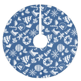 Christmas Tree Skirt - Blue Christmas Designs