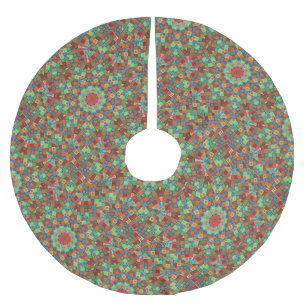 Christmas Tree Skirt Colourful Patchwork Quilt Sta