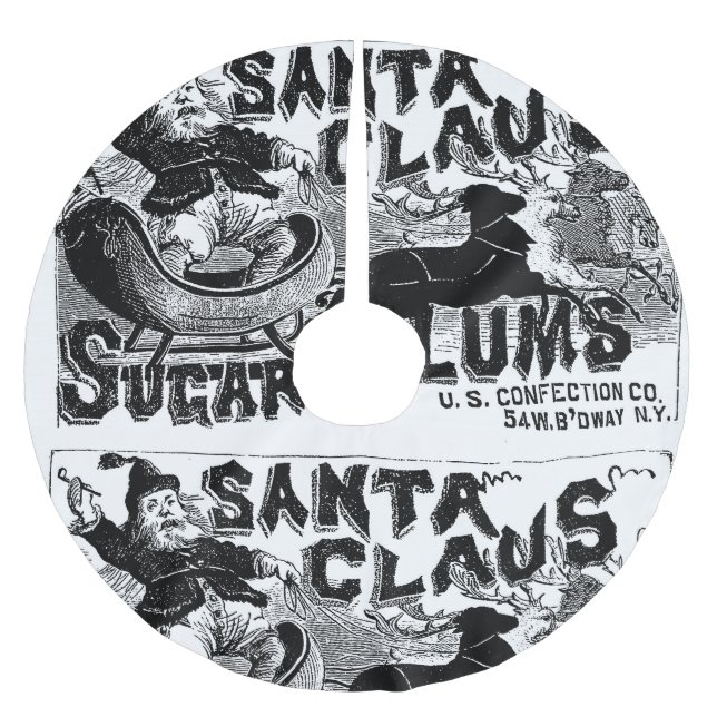 Christmas Tree Skirt Santa Claus Vintage (Front)