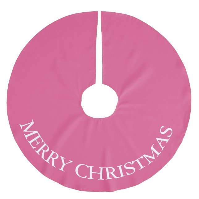 Christmas Tree Skirt Vibrant Pink (Front)