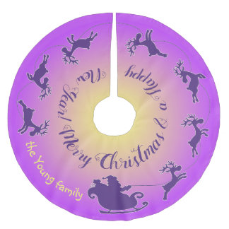 Christmas tree skirt with Santa's harness