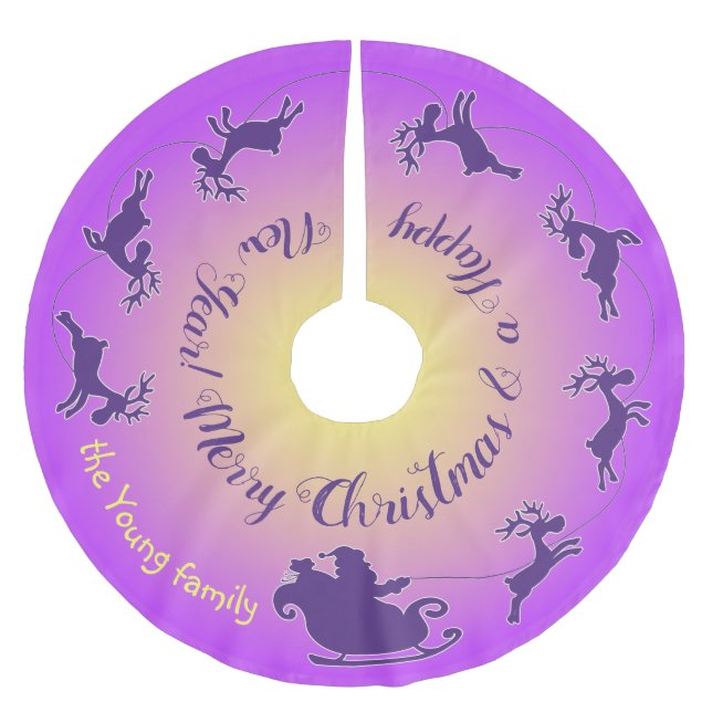 Christmas tree skirt with Santa's harness (Front)