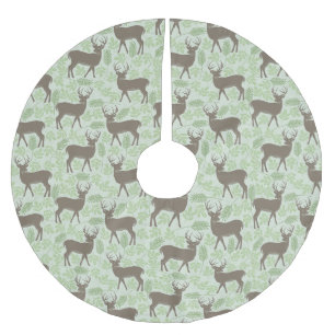 Christmas Tree Skirt - Woodland Deer Design