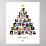 Christmas Tree Snapshots Art Poster<br><div class="desc">Customize this Christmas tree collage with your own photos for a great gift for family, friends and teachers! Simply select each sample photograph in the customizer and replace it with your own. Cropping all of your photos to a square format will make the process faster. Contact me if you have...</div>