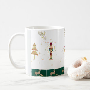Christmas tree, snow , deer wrapping paper Coffee Mug