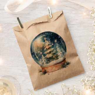 Christmas Tree Snow Globe Favour Bag