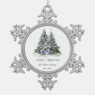 Christmas Tree Snowflake Framed Ornament