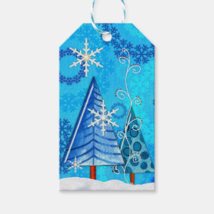 Christmas Tree & Snowflake Jewelled Gift Tags