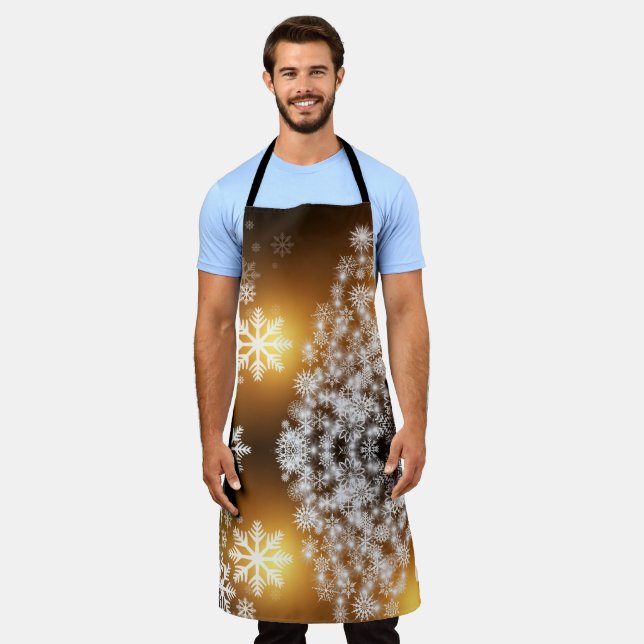 christmas-tree-snowflakes apron (Worn)