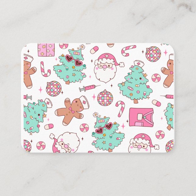 Christmas Tree Snowman Christmas Party  I Business Card (Front)