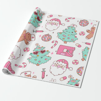Christmas Tree Snowman Christmas Party  I Wrapping Paper