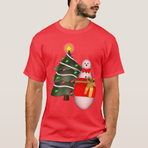 Christmas Tree Snowman Holiday Cute  T-Shirt