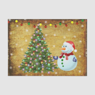 Christmas Tree Snowman Tissue Paper