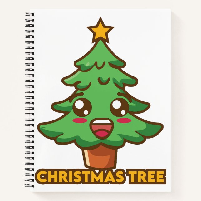 Christmas Tree Spiral Notebook (Front)
