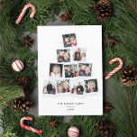 Christmas Tree Square Kids Photo Collage Holiday Card<br><div class="desc">This photo collage holiday cards features multiple photos of your kids arranged to form a Christmas tree. Square photos work best in this design - perfect for showing off your social media snapshots from the year! Customize it to change the background colour or the personalized holiday newsletter on the back....</div>