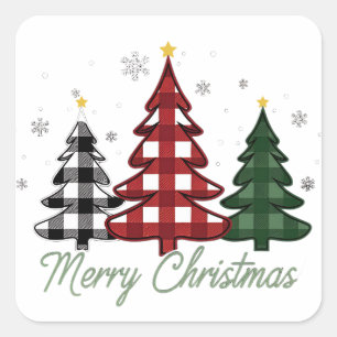 Christmas tree  square sticker