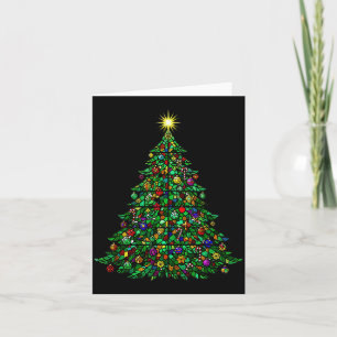 Christmas Tree Stained Gl Cathedral Christmas  Card
