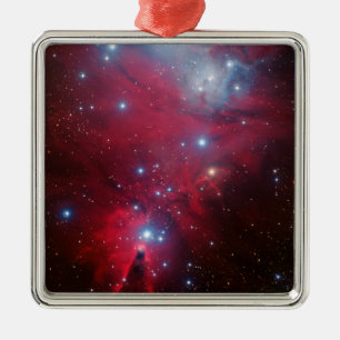 Christmas Tree Star Cluster Metal Ornament