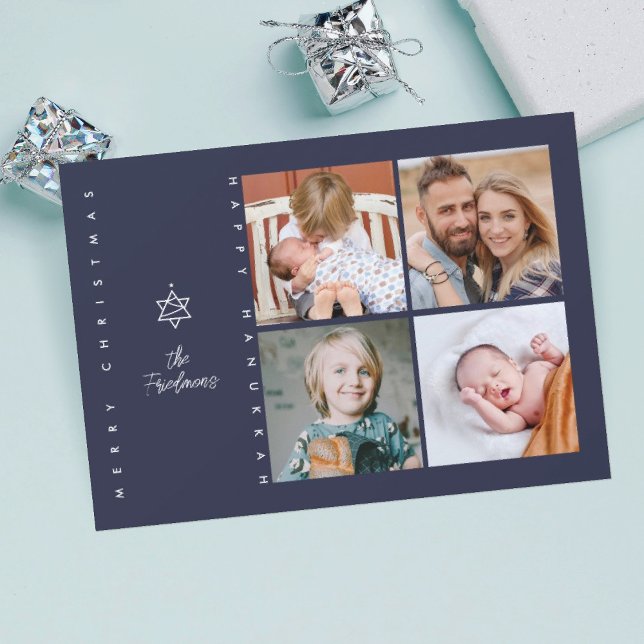 Christmas Tree Star of David Holiday Card (Creator Uploaded)