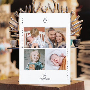 Christmas Tree Star of David Holiday Card