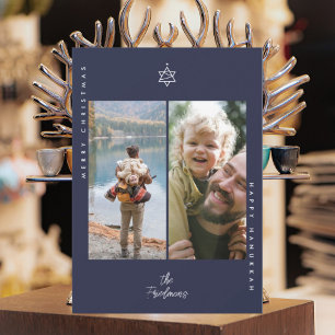 Christmas Tree Star of David Holiday Card