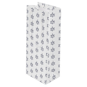 Christmas Tree Star of David Wine Gift Bag
