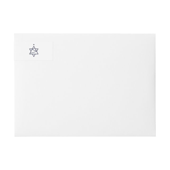 Christmas Tree Star of David Wrap Around Label (Front)