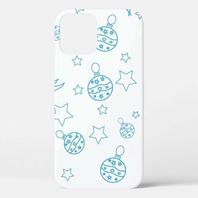 Christmas tree,  stars and balls - simple seamless Case-Mate iPhone case (Back)