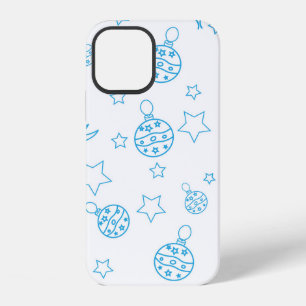 Christmas tree, stars and balls - simple seamless iPhone 12 case