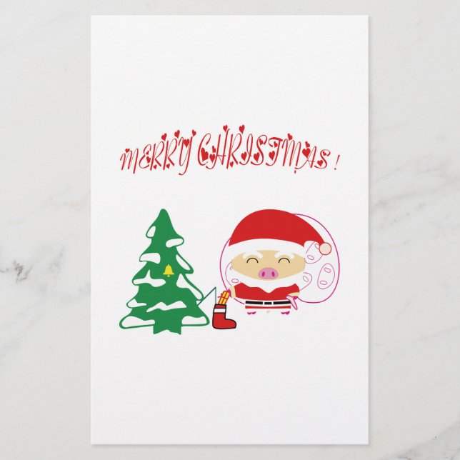 Christmas tree stationery (Front)
