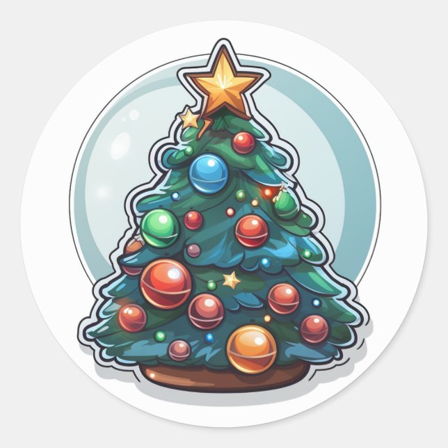  Christmas Tree Sticker  (Front)