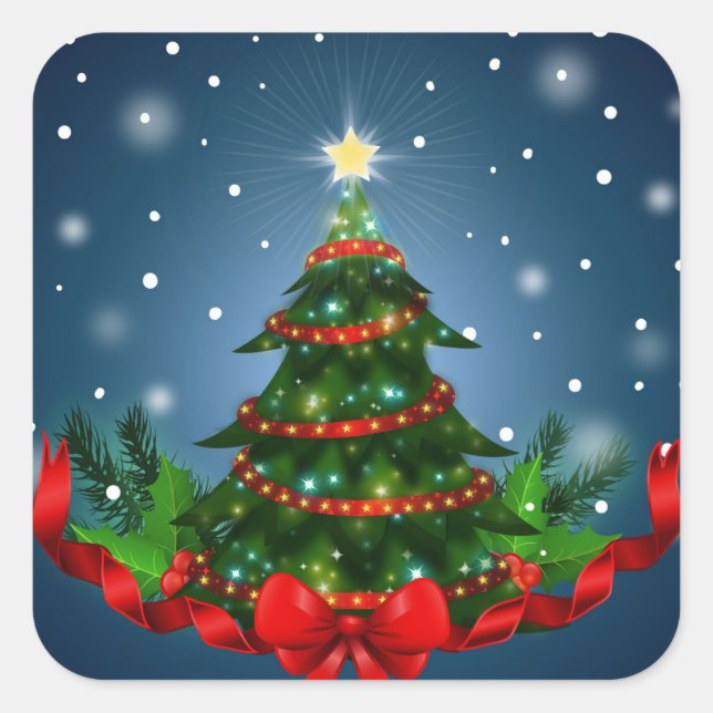 Christmas Tree Stickers (Front)